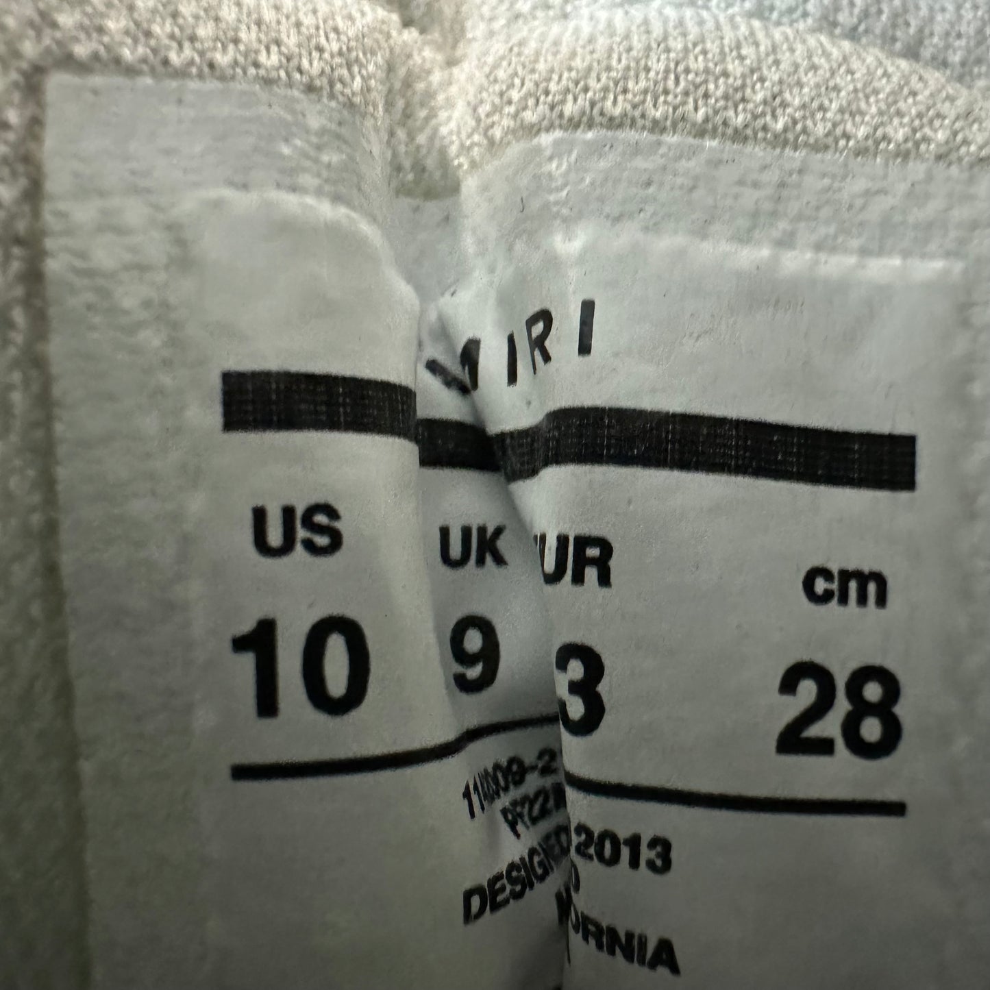 Amiri High Skeleton Triple White Sneaker Sz 10 (43)