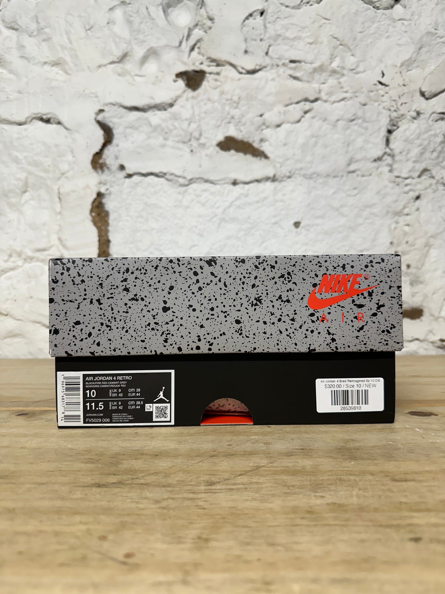 Air Jordan 4 Bred Reimagined Sz 10 DS