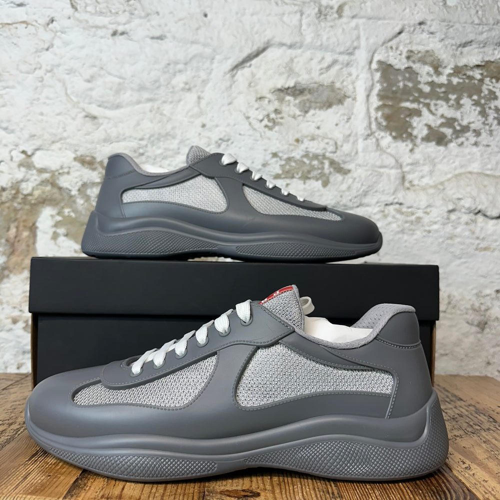 Prada Americas Cup Grey Rubber Sneaker Sz 11 (44) DS