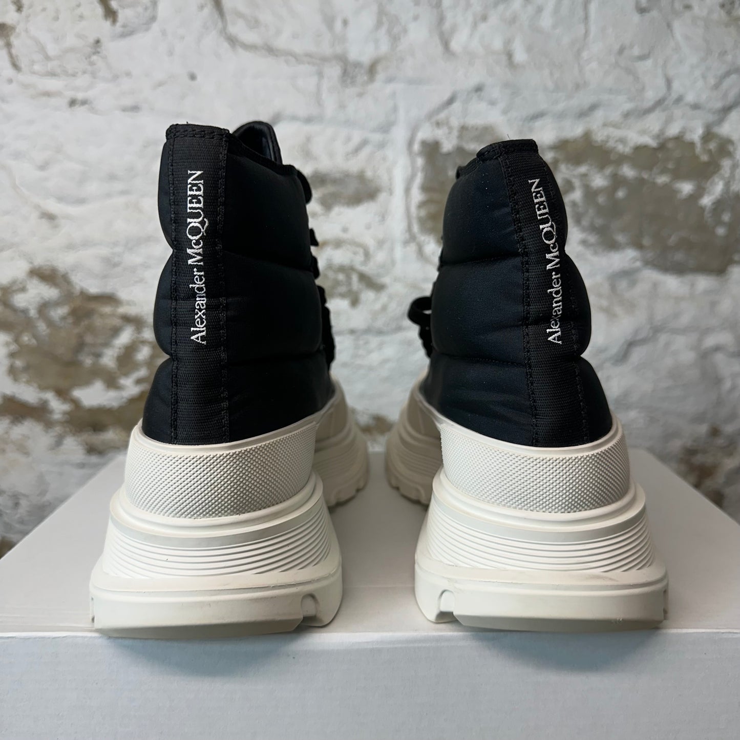 Alexander McQueen Black Padded White Tread Boot Sz 5 (37)