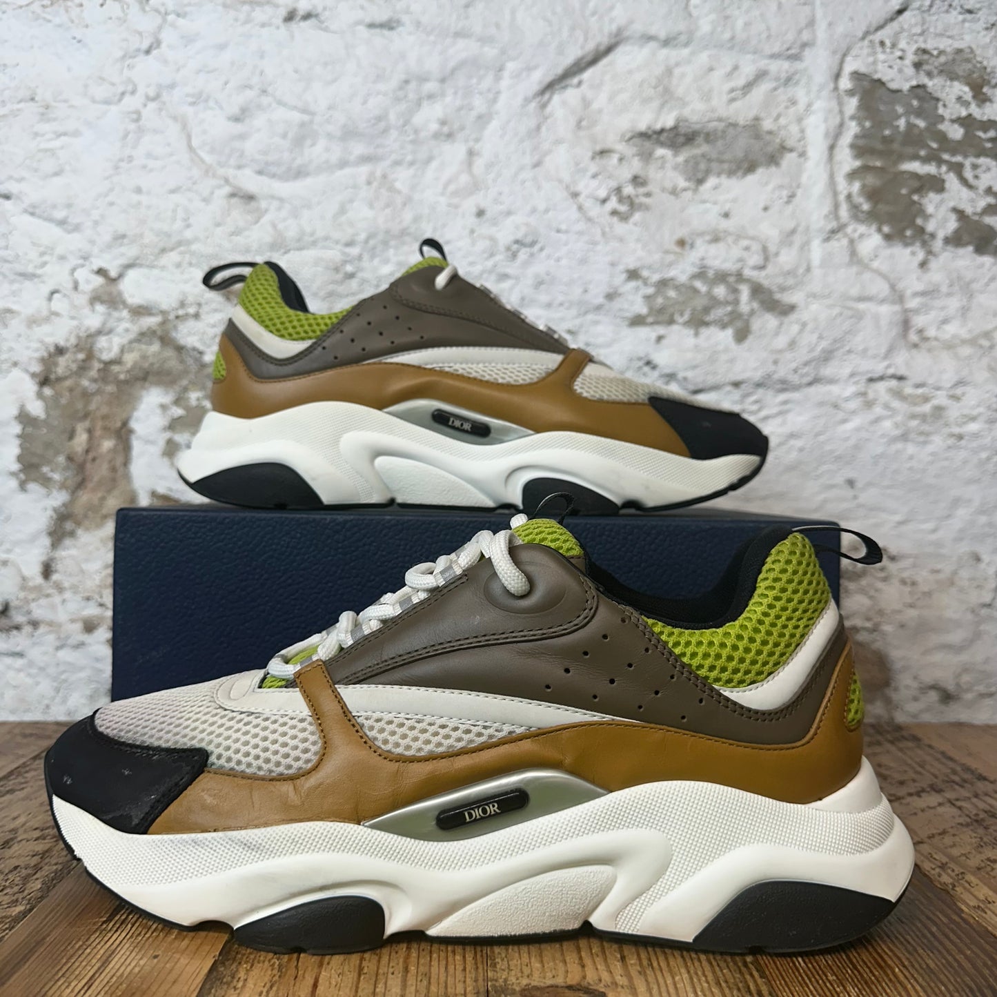 Dior B22 Brown White Green Sneaker Sz 12 (45)