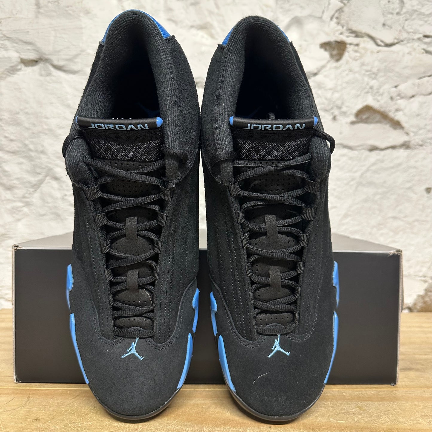 Air Jordan 14 Black University Blue Sz 13