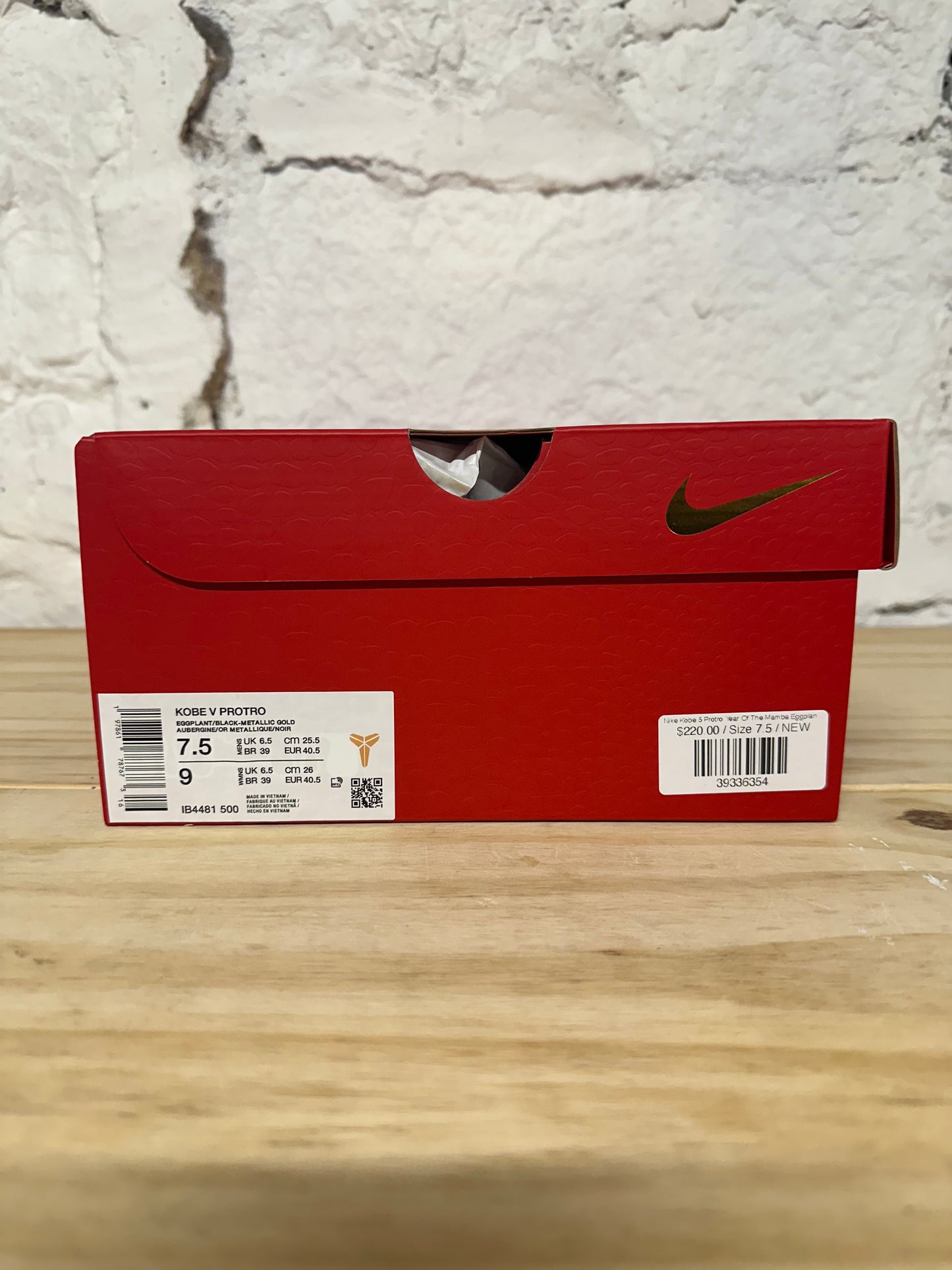 Nike Kobe 5 Protro Year Of The Mamba Eggplant Sz 7.5 DS