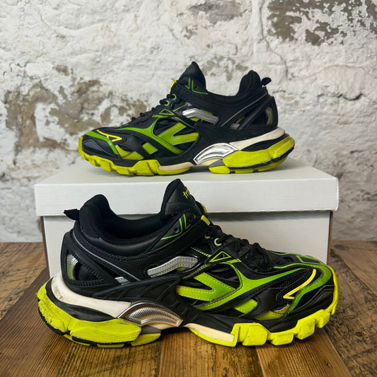 Balenciaga Track 2 Black Neon Green Sz 6 (39) No Box