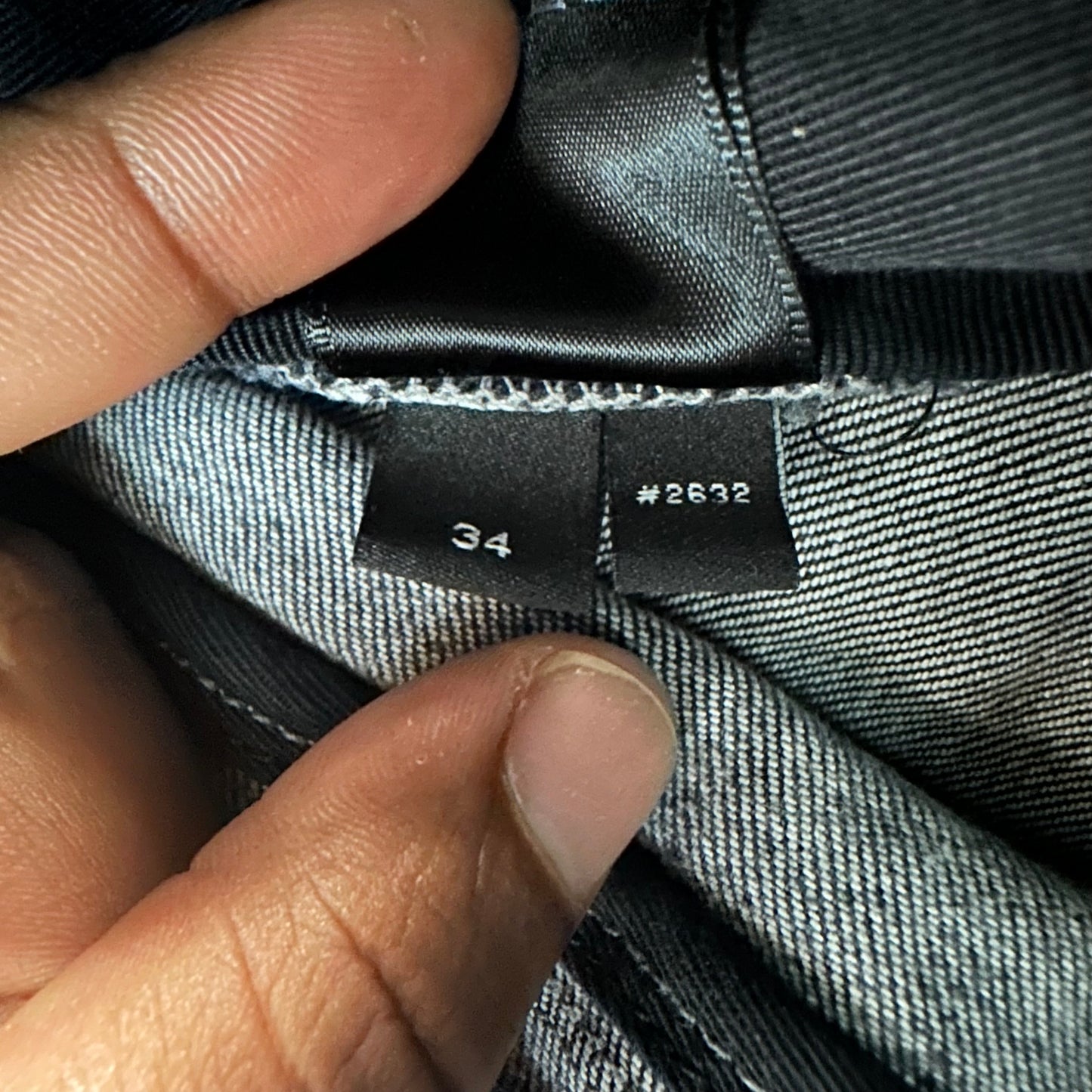 Amiri MX1 Black Paisley Thrasher Grey Denim Jeans Sz 34