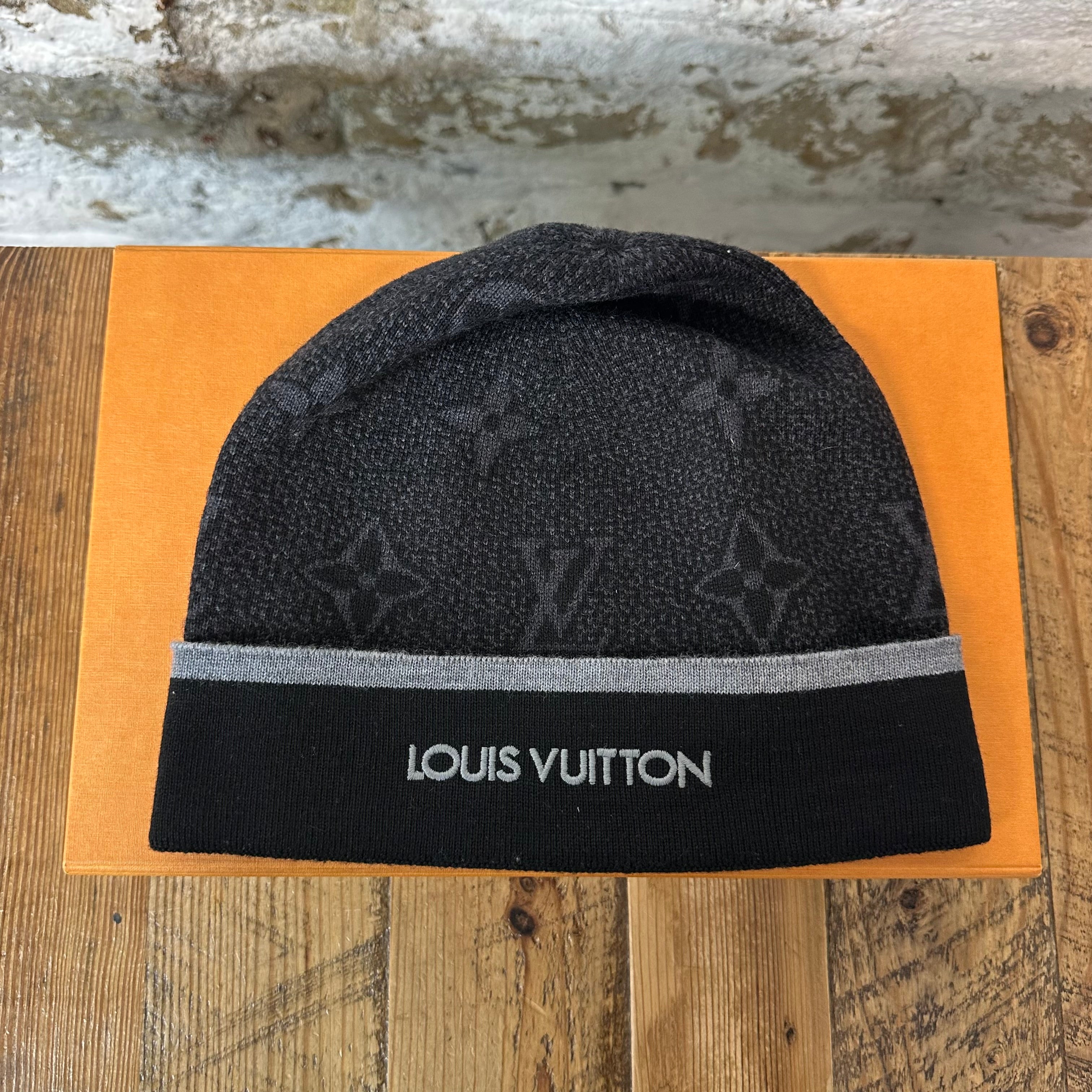 Louis Vuitton Monogram Eclipse Beanie W/ Box