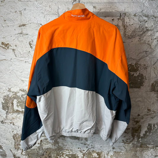 Supreme Orange Grey Colorblock Track Jacket Sz M