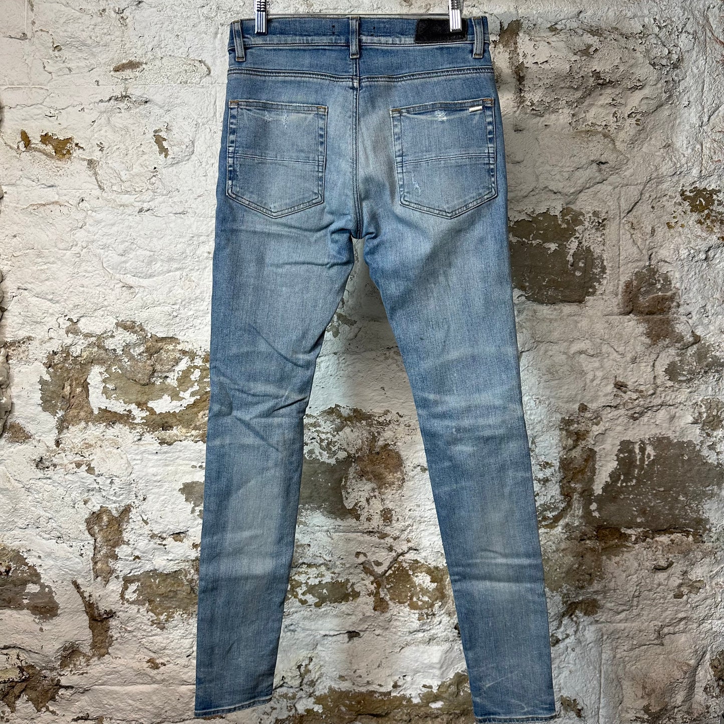 Amiri MX1 Orange Paisley Thrasher Blue Denim Jeans Sz 30