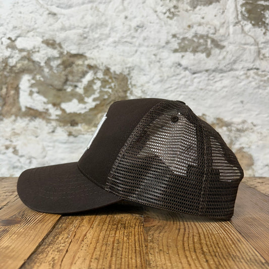 Amiri White AM Brown Trucker Hat