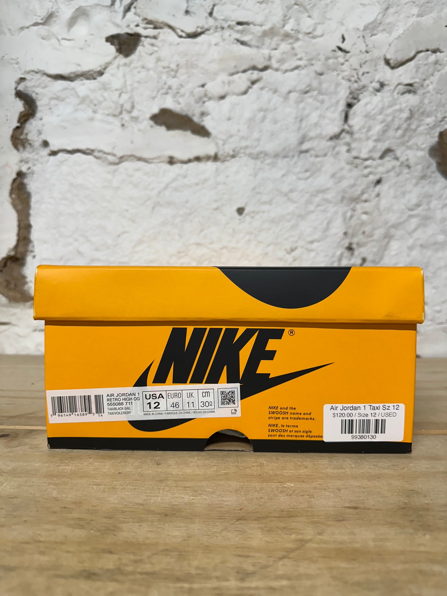 Air Jordan 1 High Taxi Sz 12