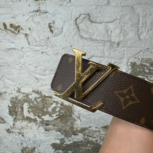 Louis Vuitton Brown Monogram Belt Sz 90/36 W/ Box