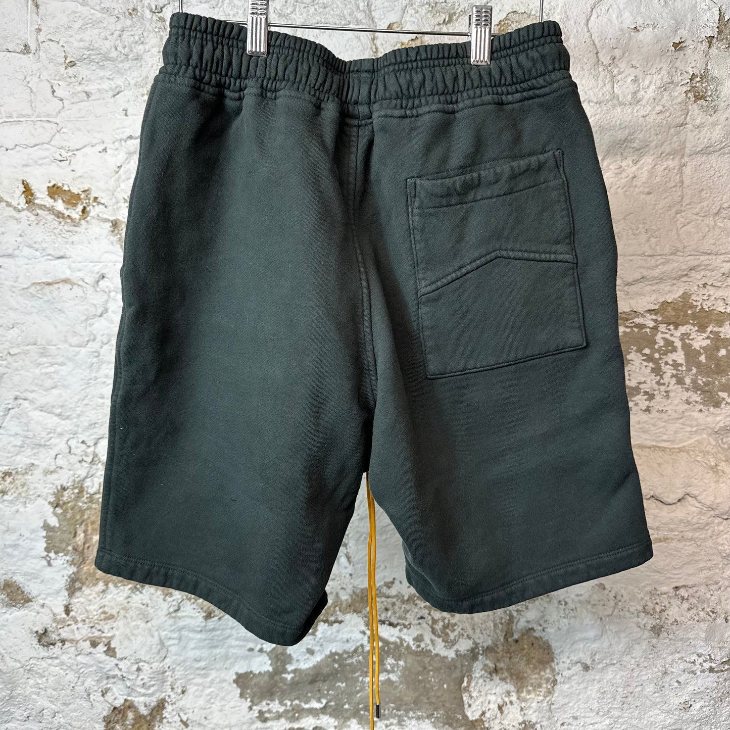 Rhude White Script Black Sweatshorts