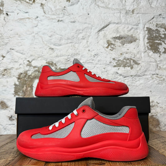 Prada Americas Cup Red Rubber Sneaker Sz 9 (42)