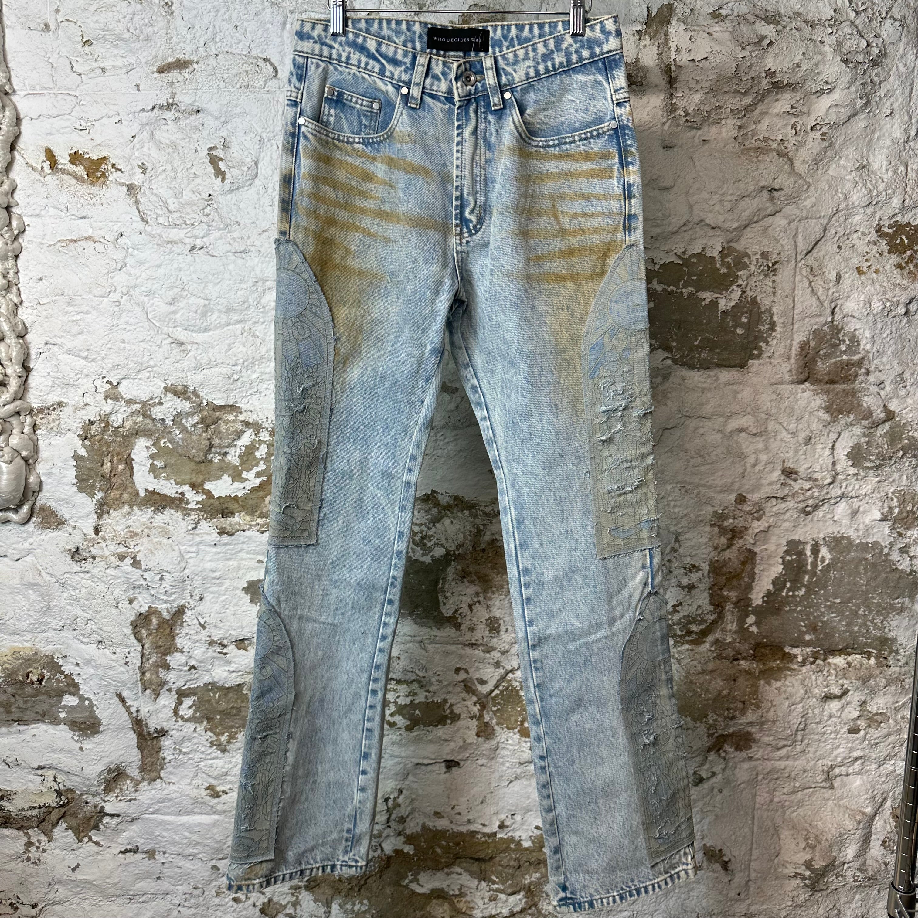Who Decides War Mechanic Signature Blue Denim Jeans Sz 28