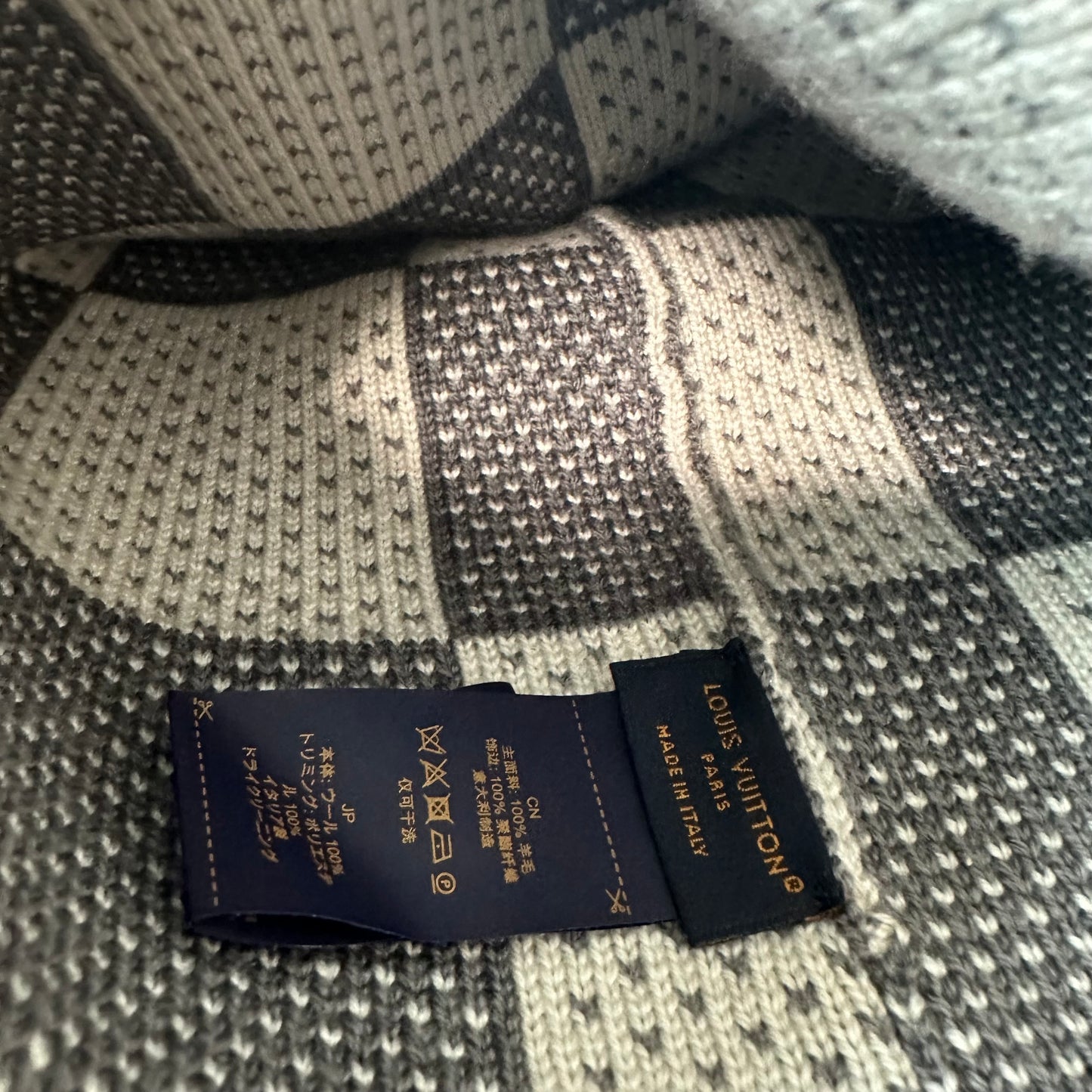Louis Vuitton Grey Damier Heritage Beanie W/ Box
