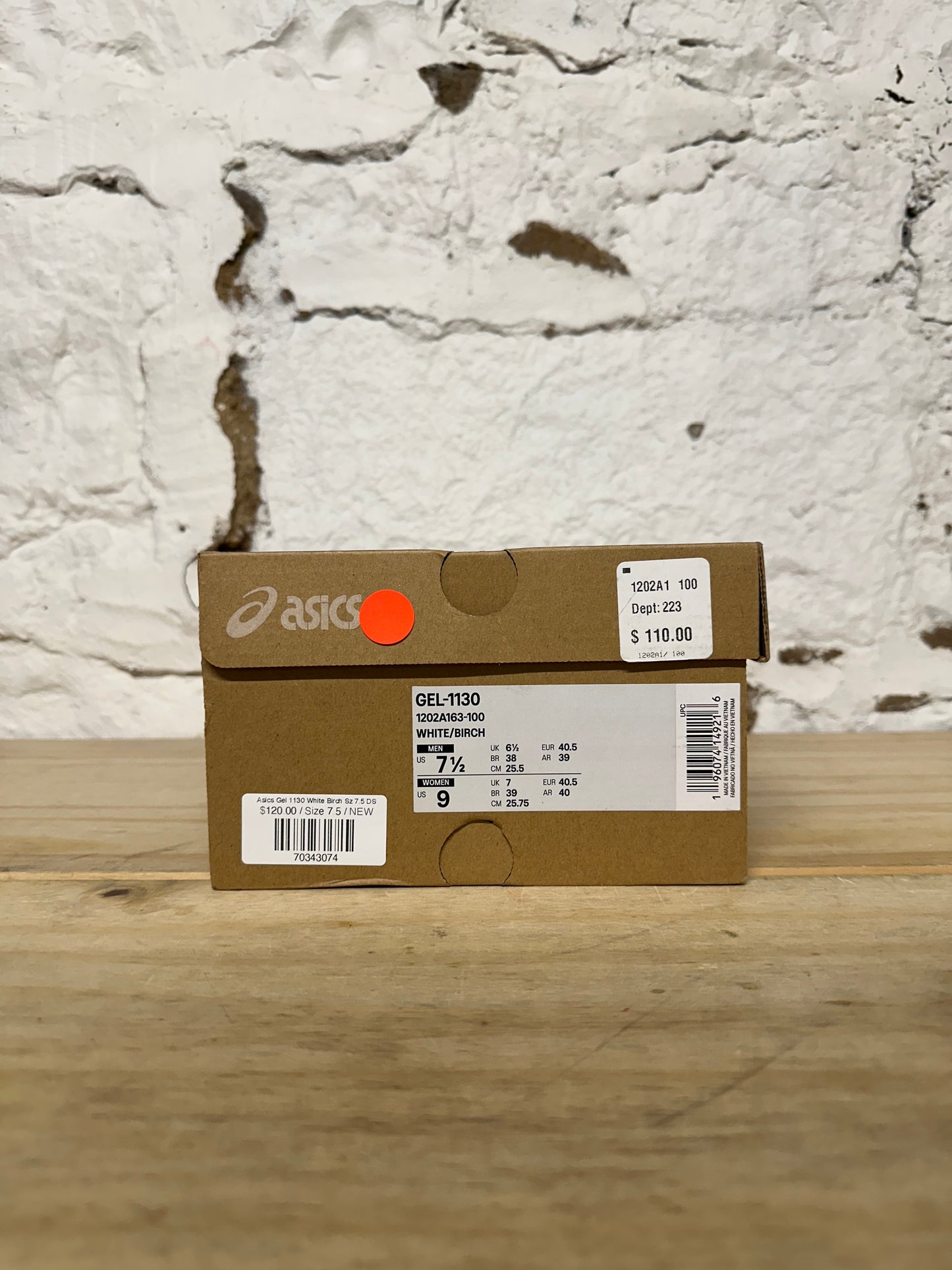 Asics Gel-1130 White Birch Sz 7.5 DS