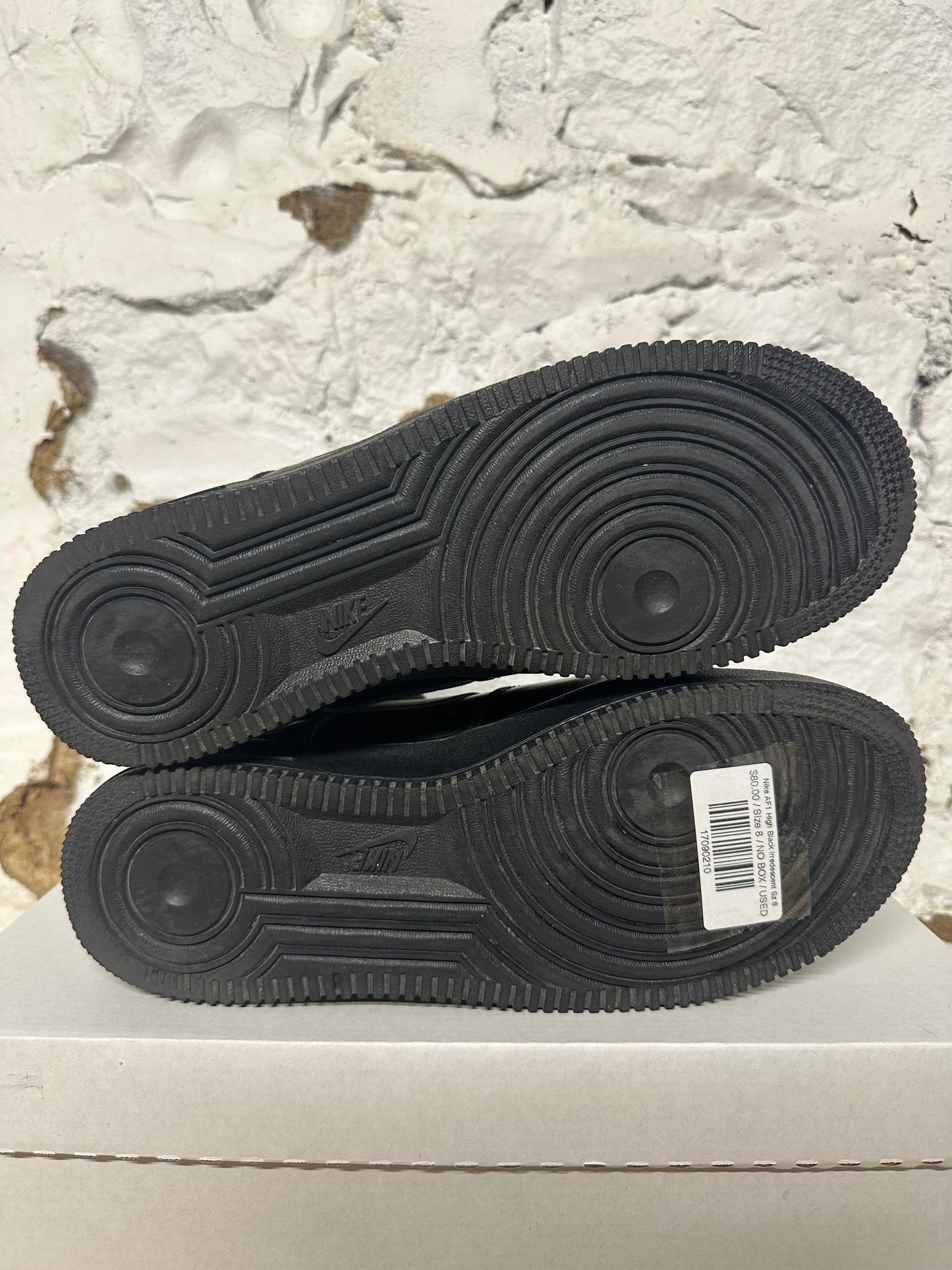 Nike Air Force 1 High Black Iridescent Sz 8