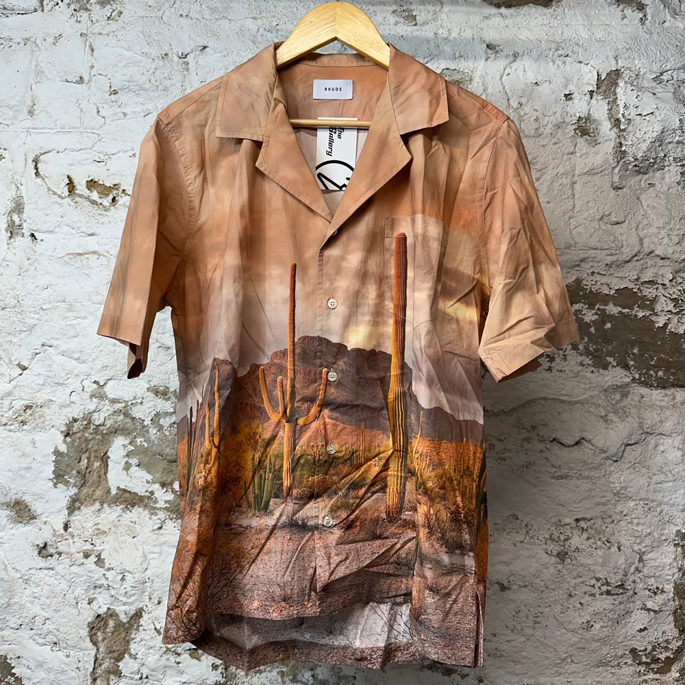 Rhude Desert Graphic Button Up Shirt Sz S