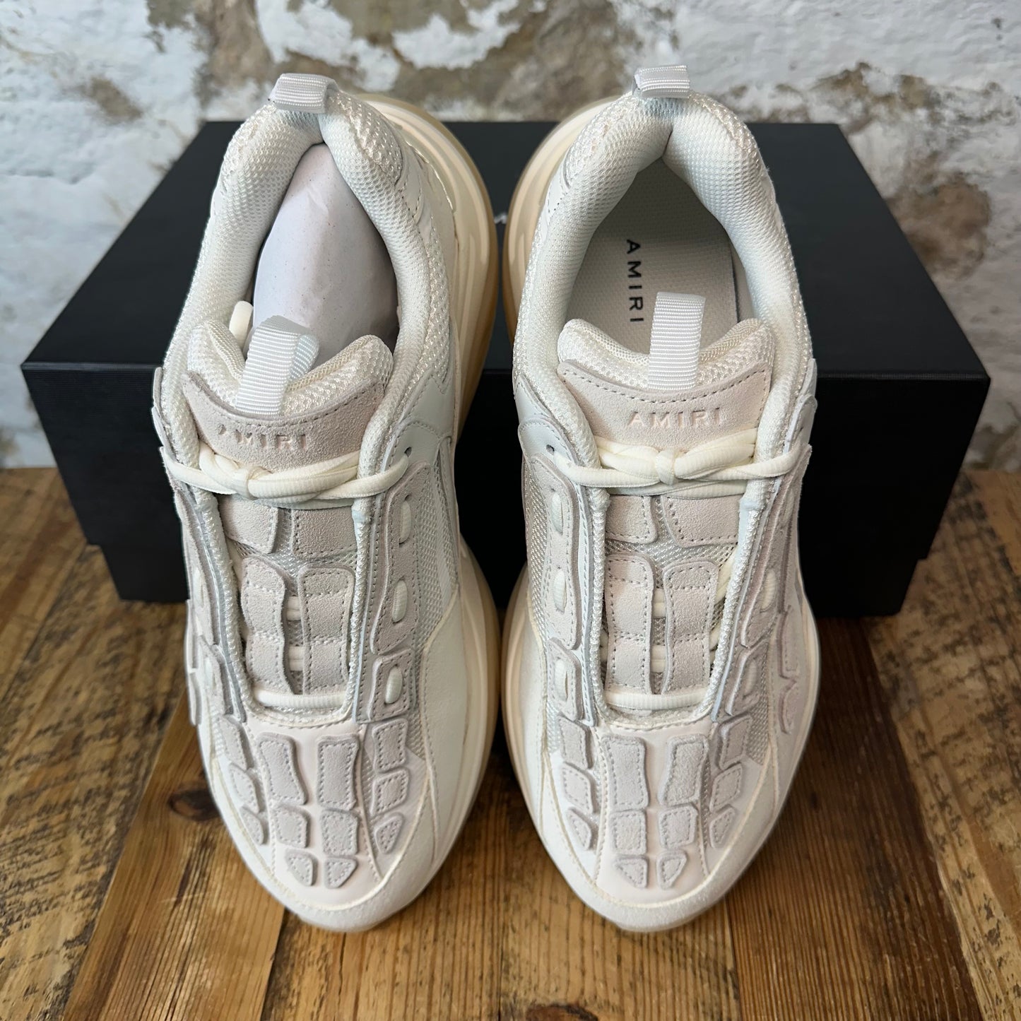 Amiri Mixed White Bone Runner Sneaker