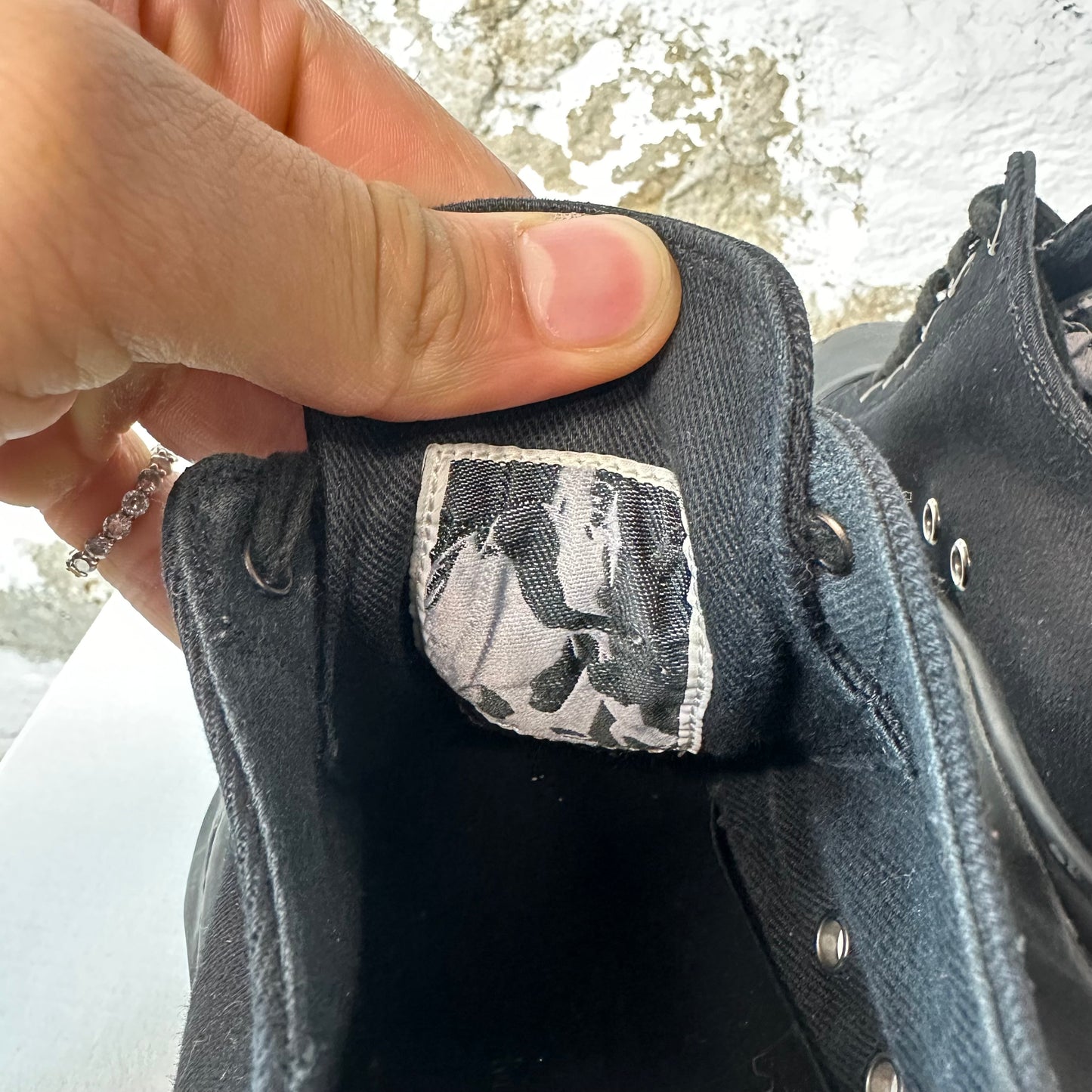 Rick Owens Black Abstract Low Sz 4 (35) No Box