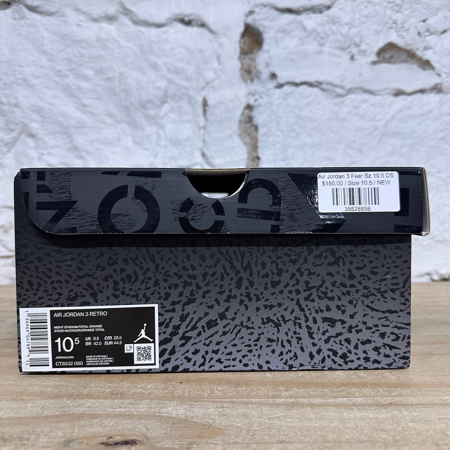 Air Jordan 3 Fear Sz 10.5 DS