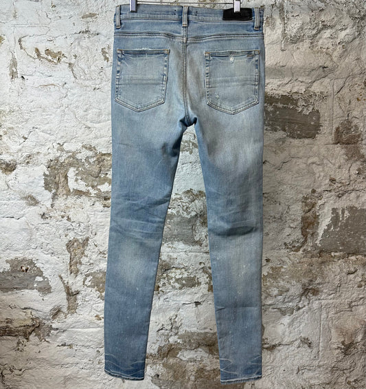 Amiri MX1 Black Playboy Blue Denim Jeans Sz 32