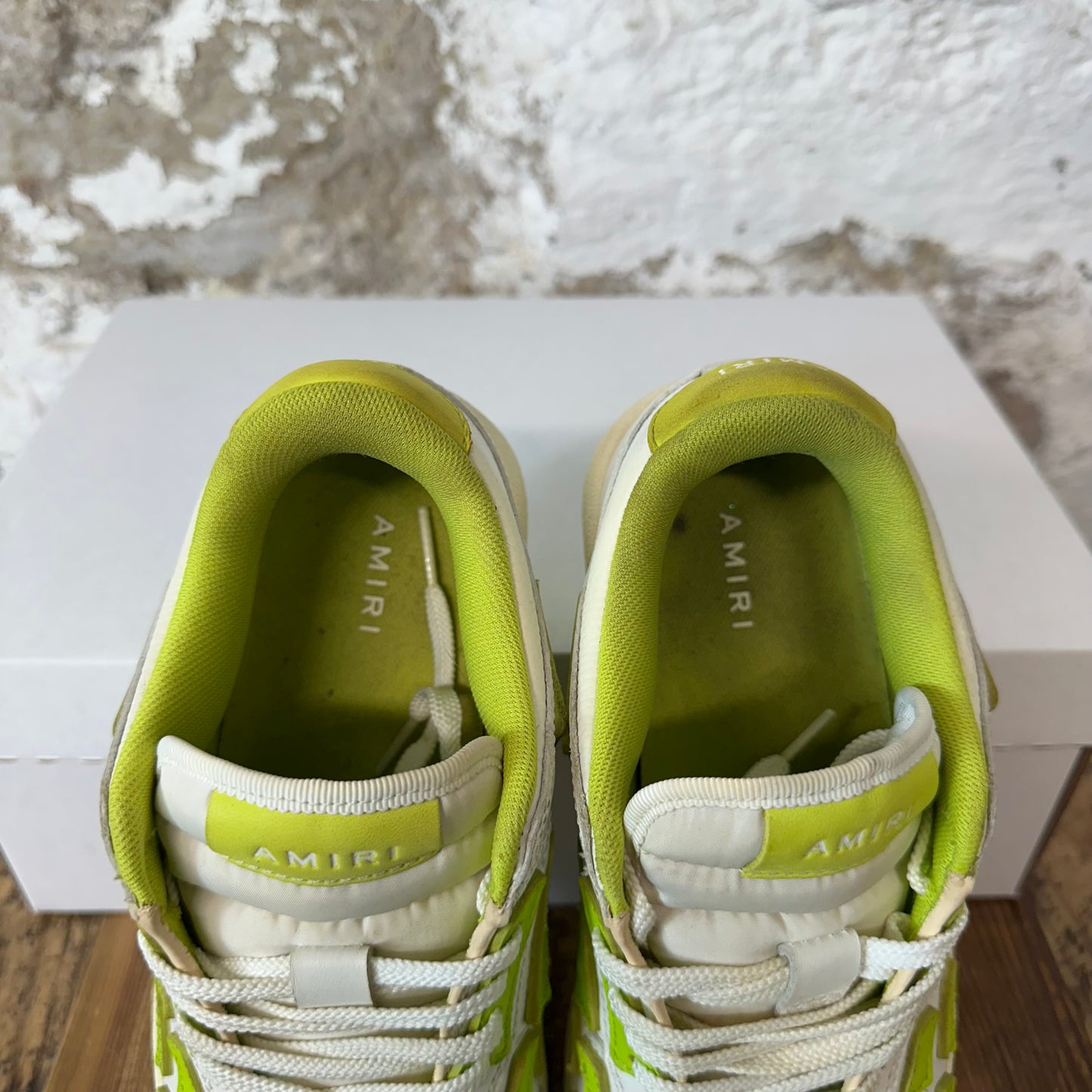 Amiri Neon Green Skeleton White Sneaker Sz 5 (37)