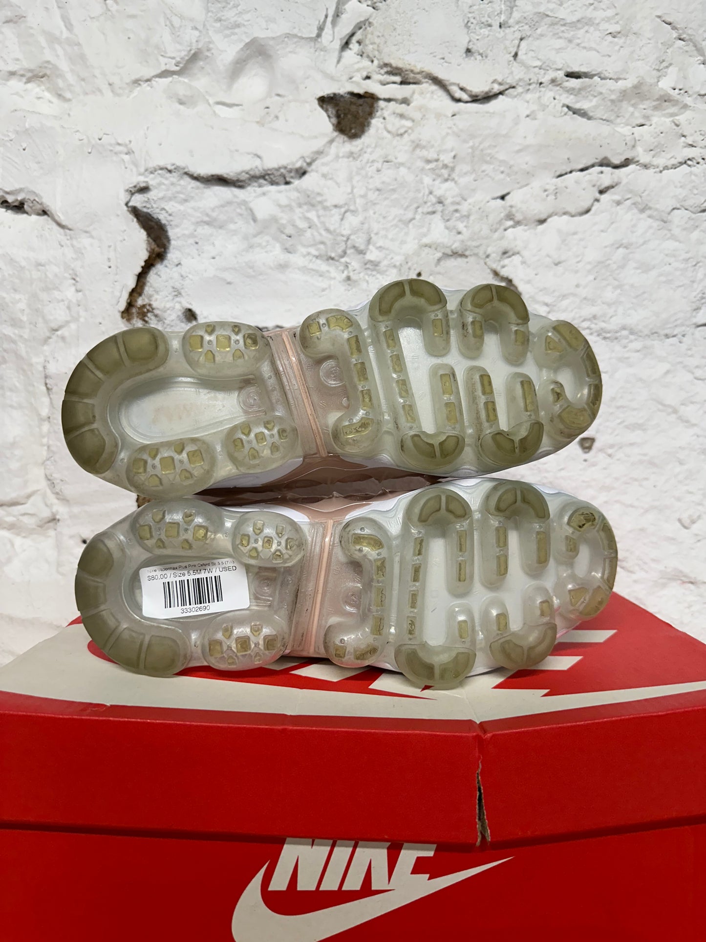 Nike Air VaporMax Plus Pink Oxford Sz 5.5 (7W)