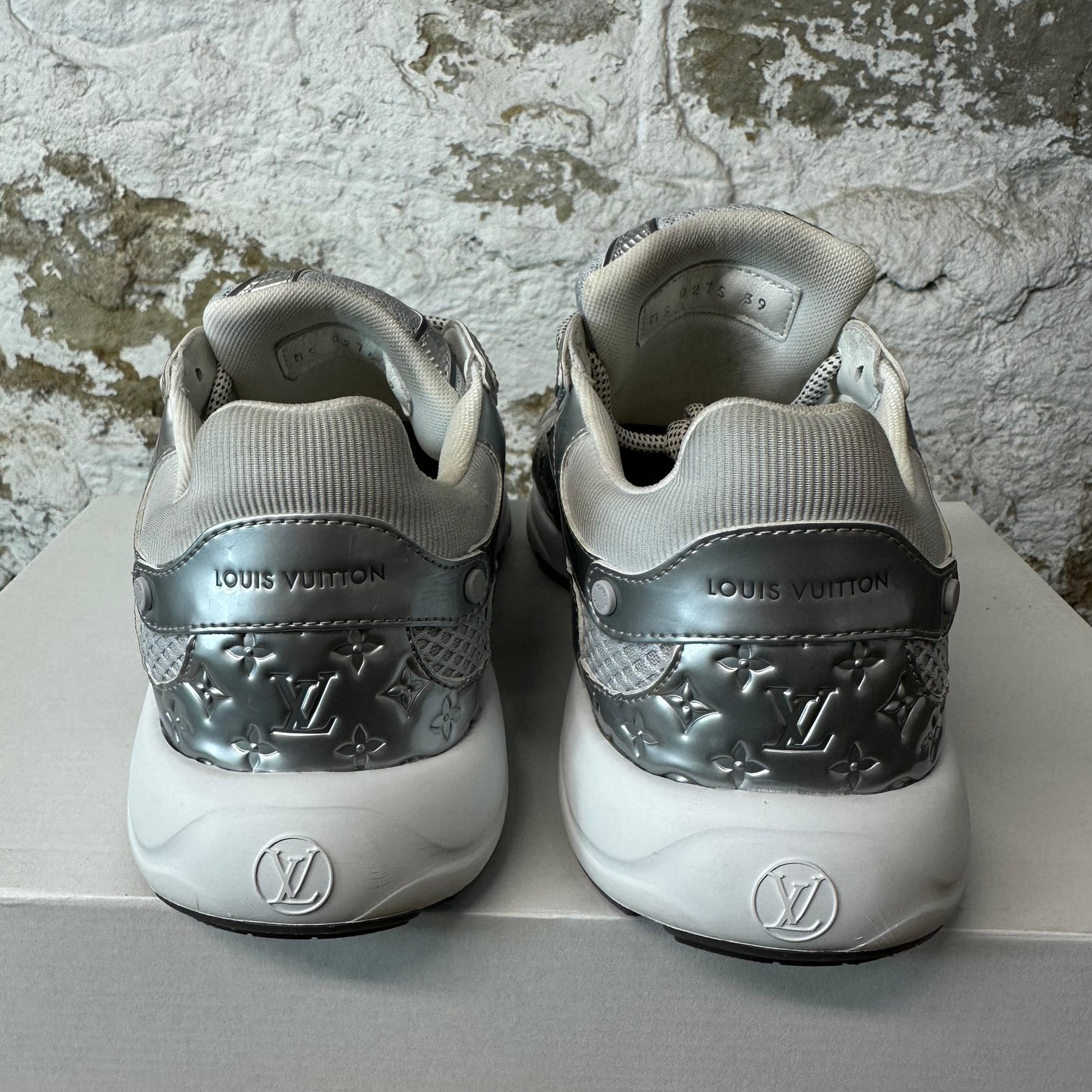 Louis Vuitton Olympia Silver White Sneaker Sz 6.5 (39)