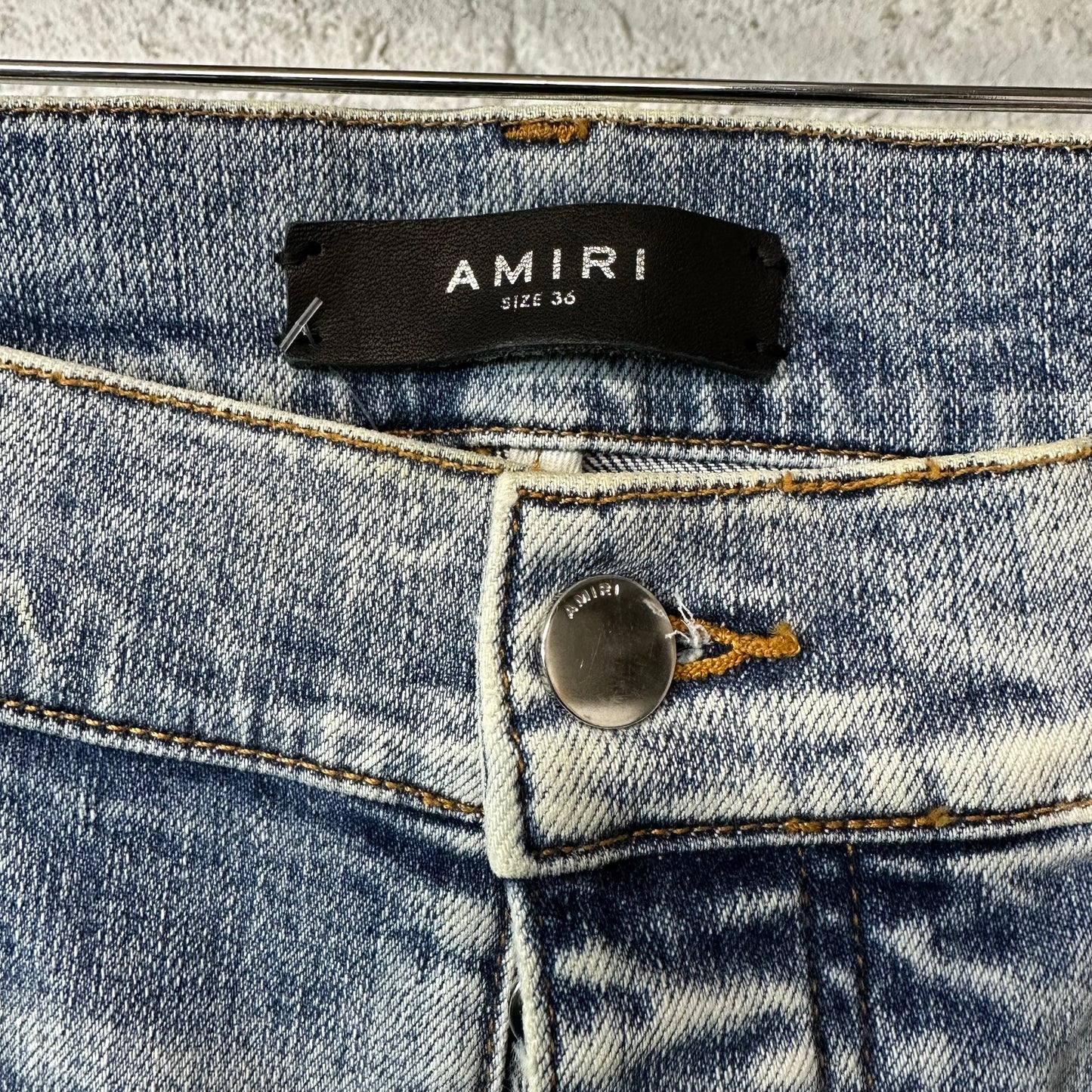 Amiri MX1 Tie Dye Washed Blue Denim Jeans Sz 36