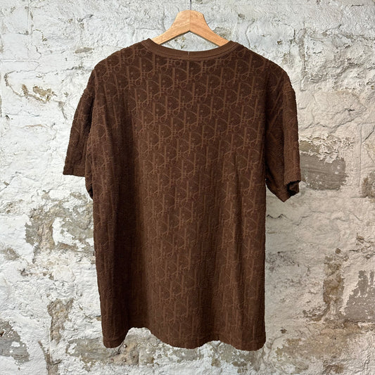 Dior Towel Monogram T-shirt Brown Sz M