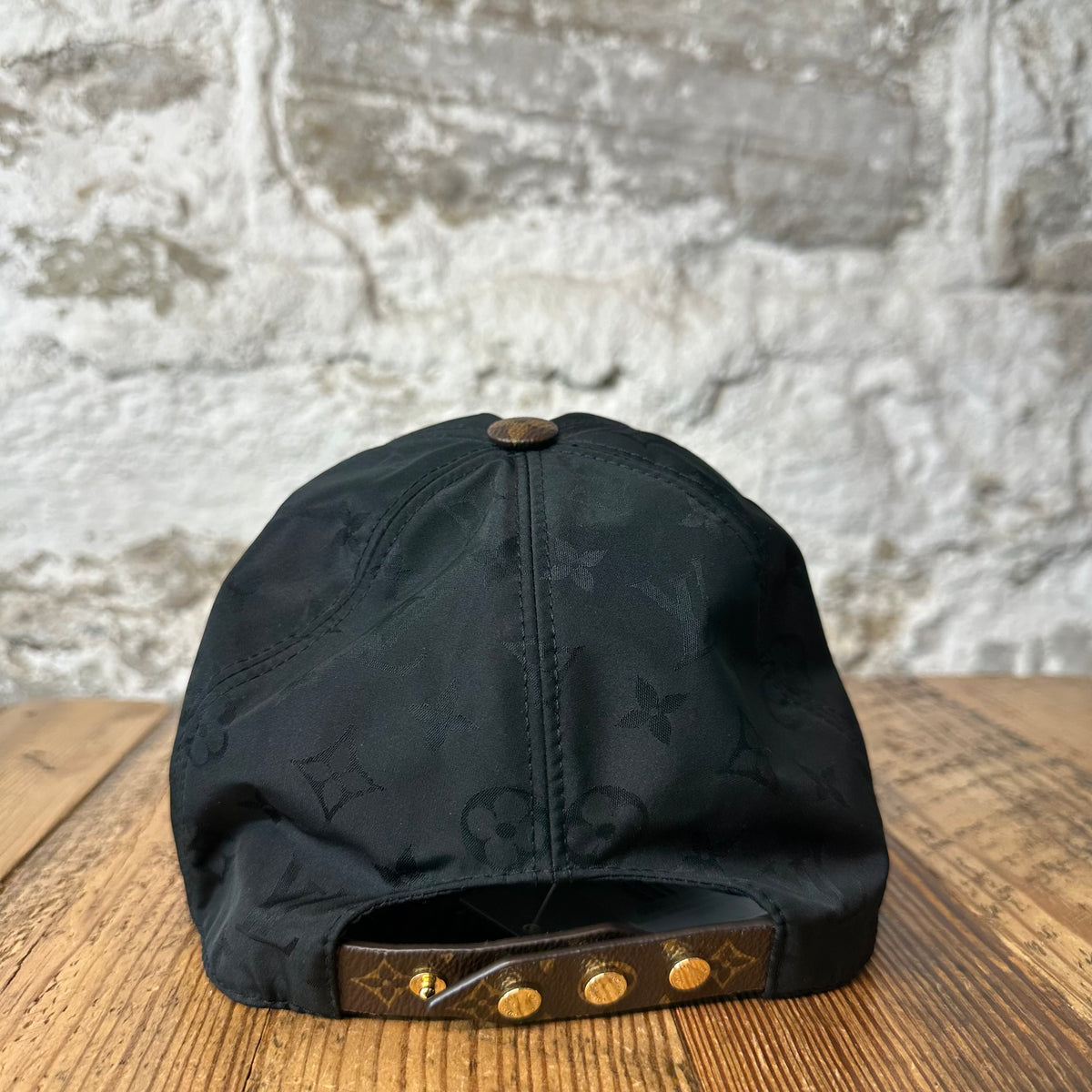 Louis Vuitton Black Brown Monogram Hat Sz L