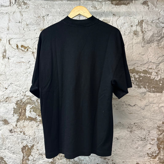 Palm Angels Yellow Spray LA T-shirt Black Sz S