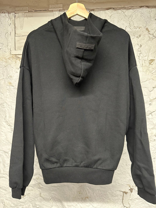 Fear of God Essentials Small Center Logo Hoodie Black Sz XS