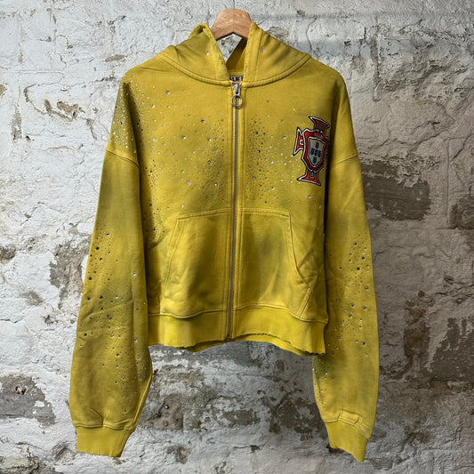 Vale Sun Cluster Yellow Zip Up Hoodie