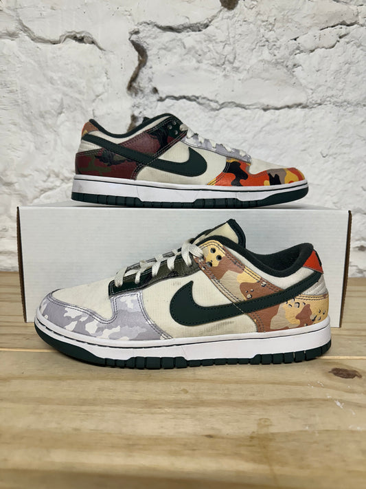 Nike Dunk Low Sail Multi Camo Sz 7.5