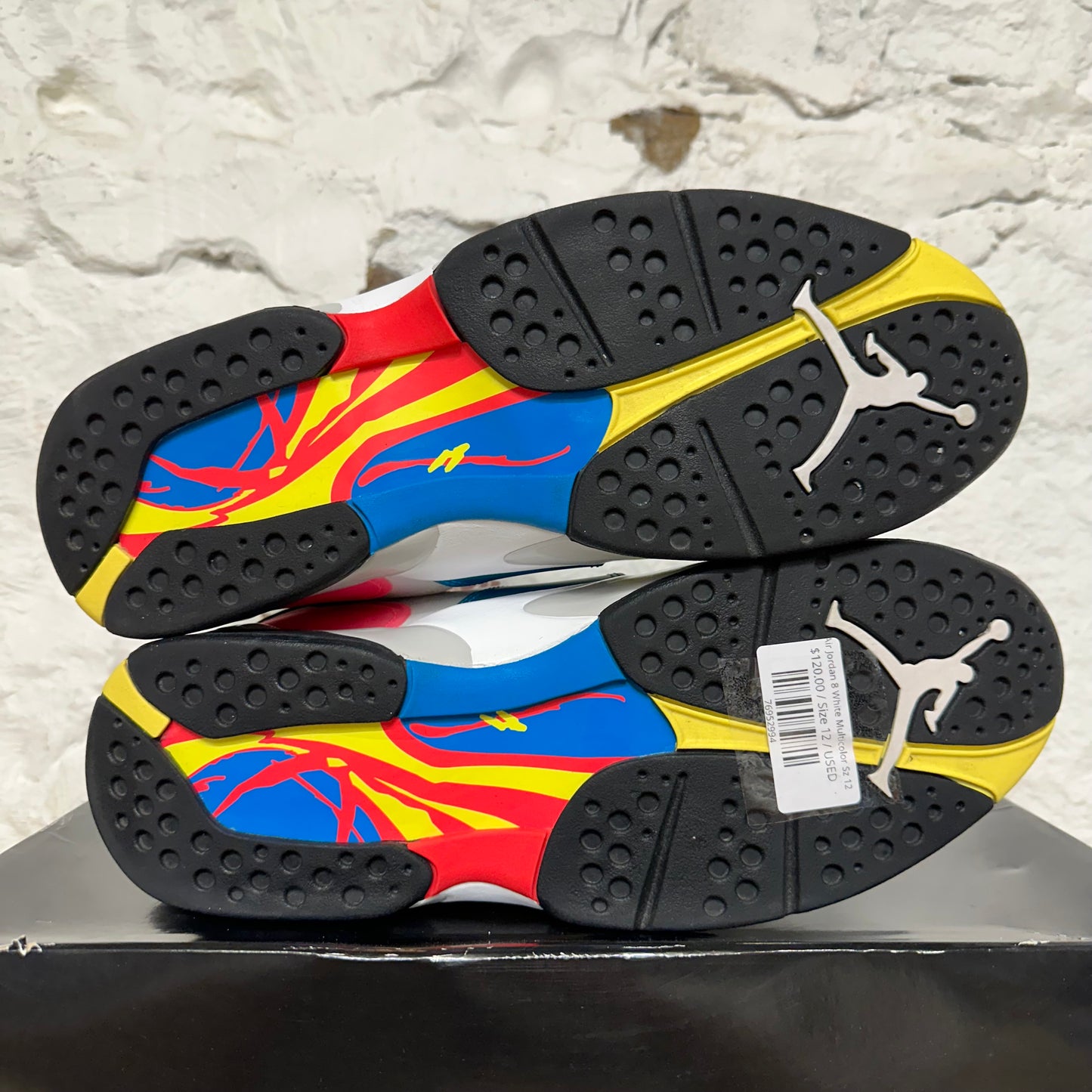Air Jordan 8 White Multicolor Sz 12
