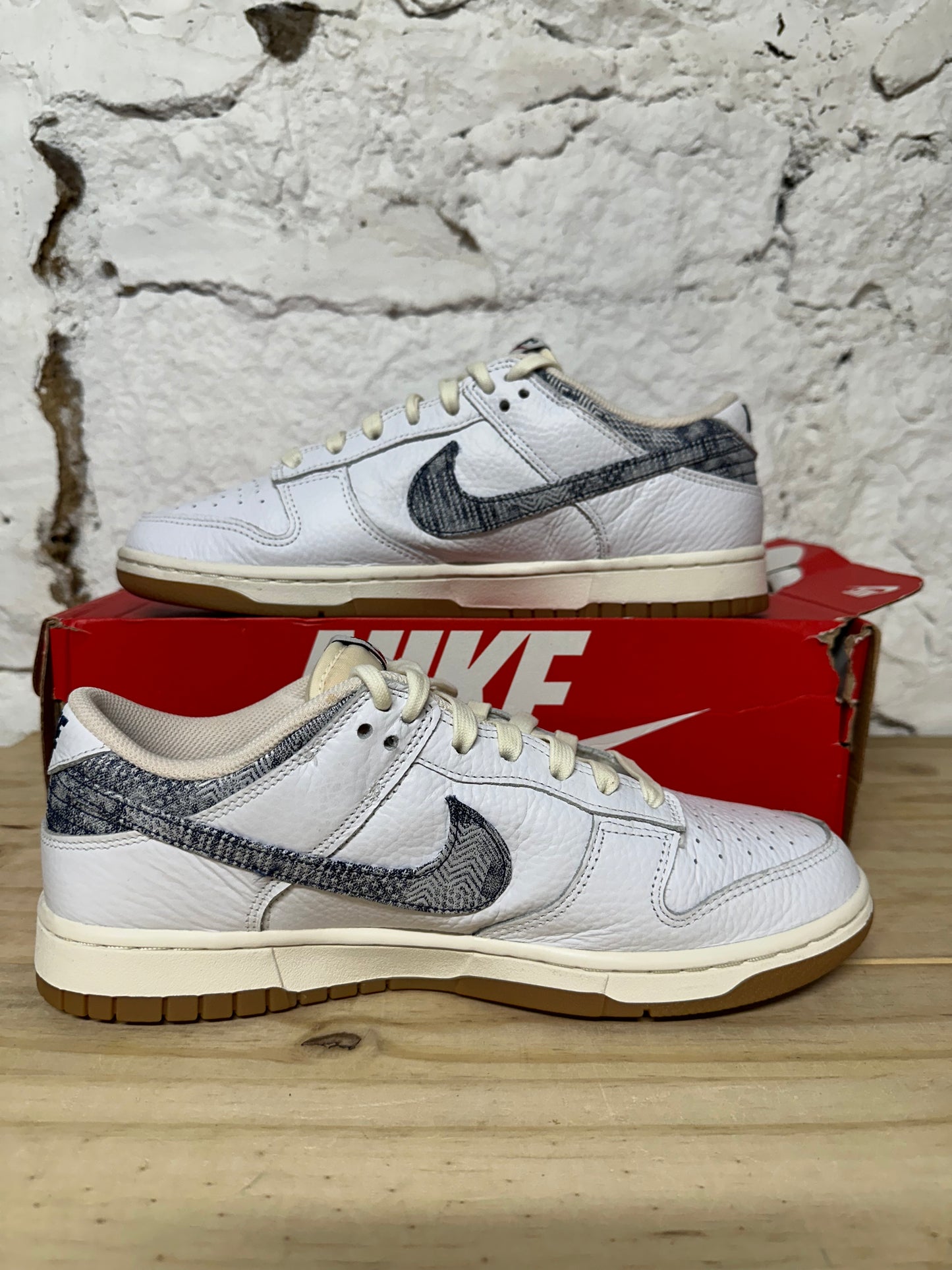Nike Dunk Low Denim White Sz 10