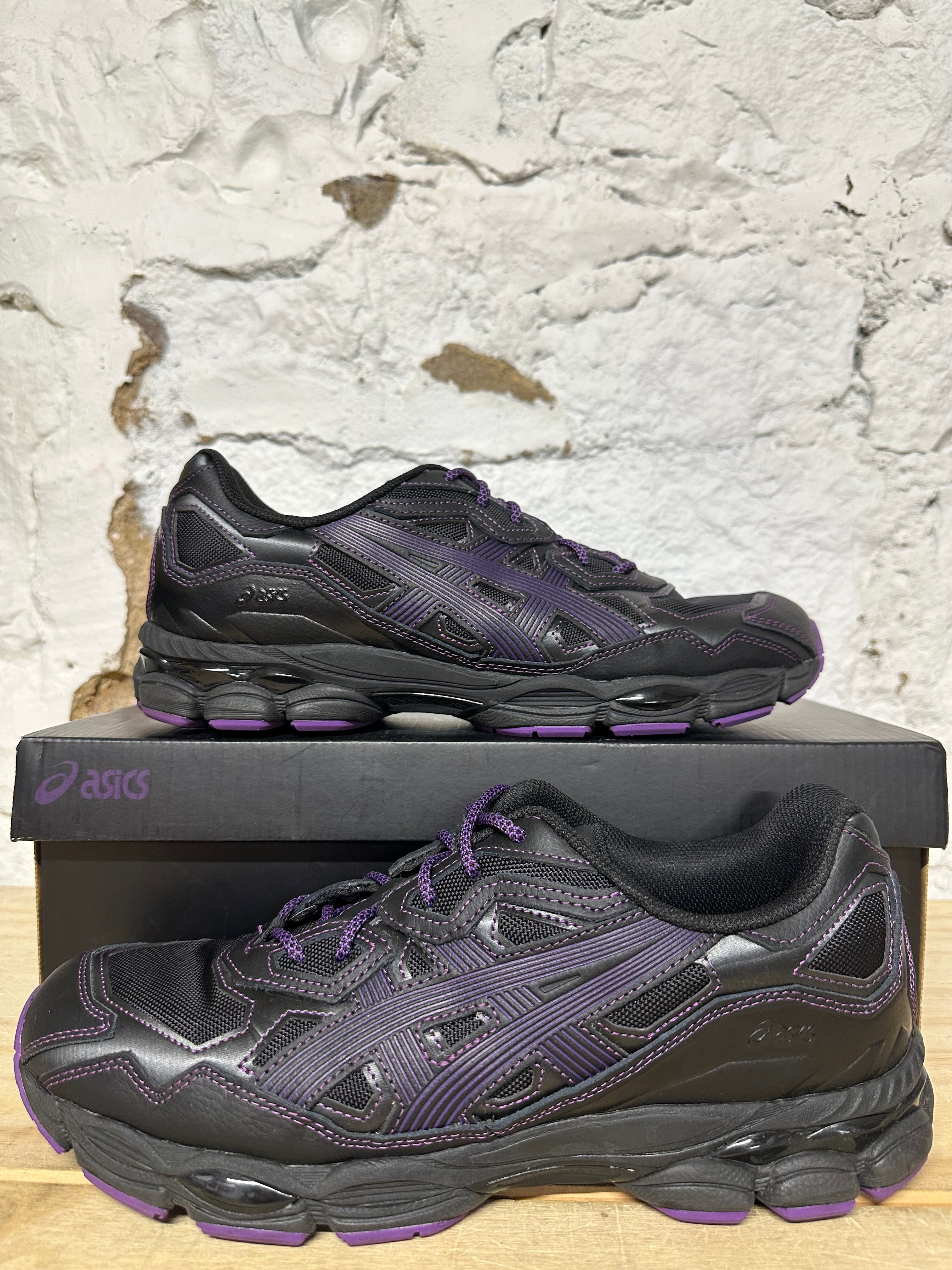 Asics Gel NYC Needles Black Purple Sz 10.5