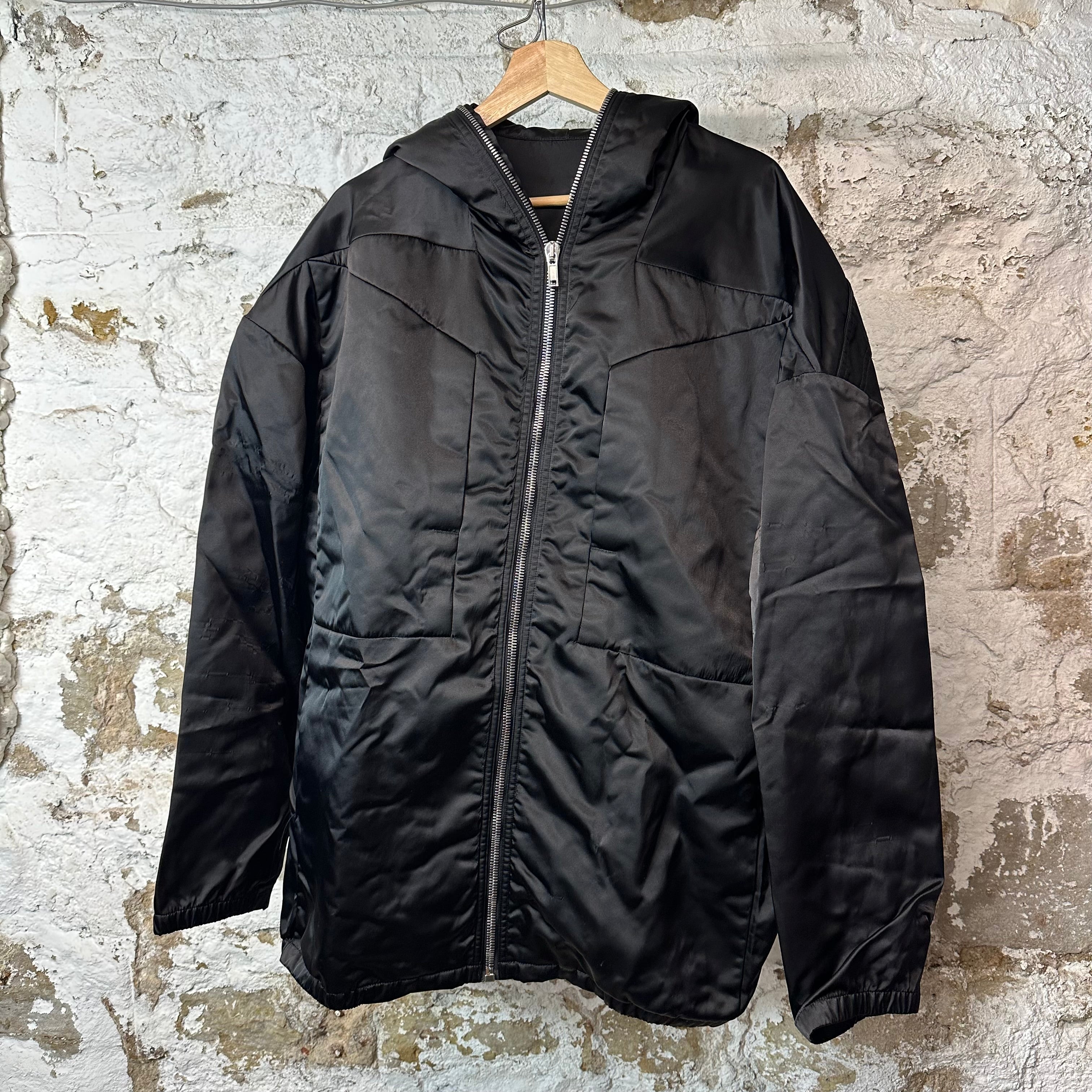 Rick Owens Lido Technical Black Zip Up Jacket Sz XXL