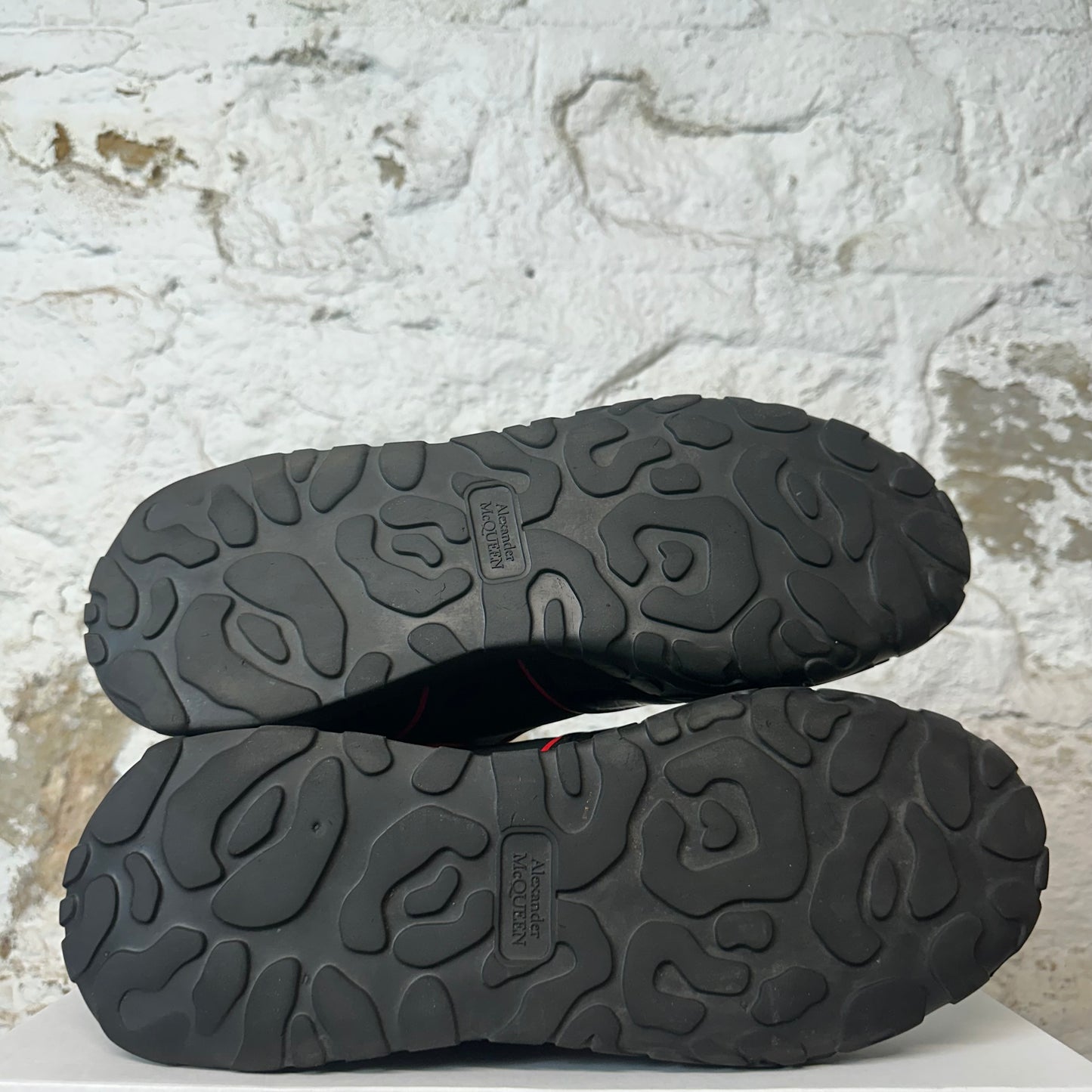 Aexander Mcqueen Black Red Nappa Joey Sneaker Sz 11 (44)