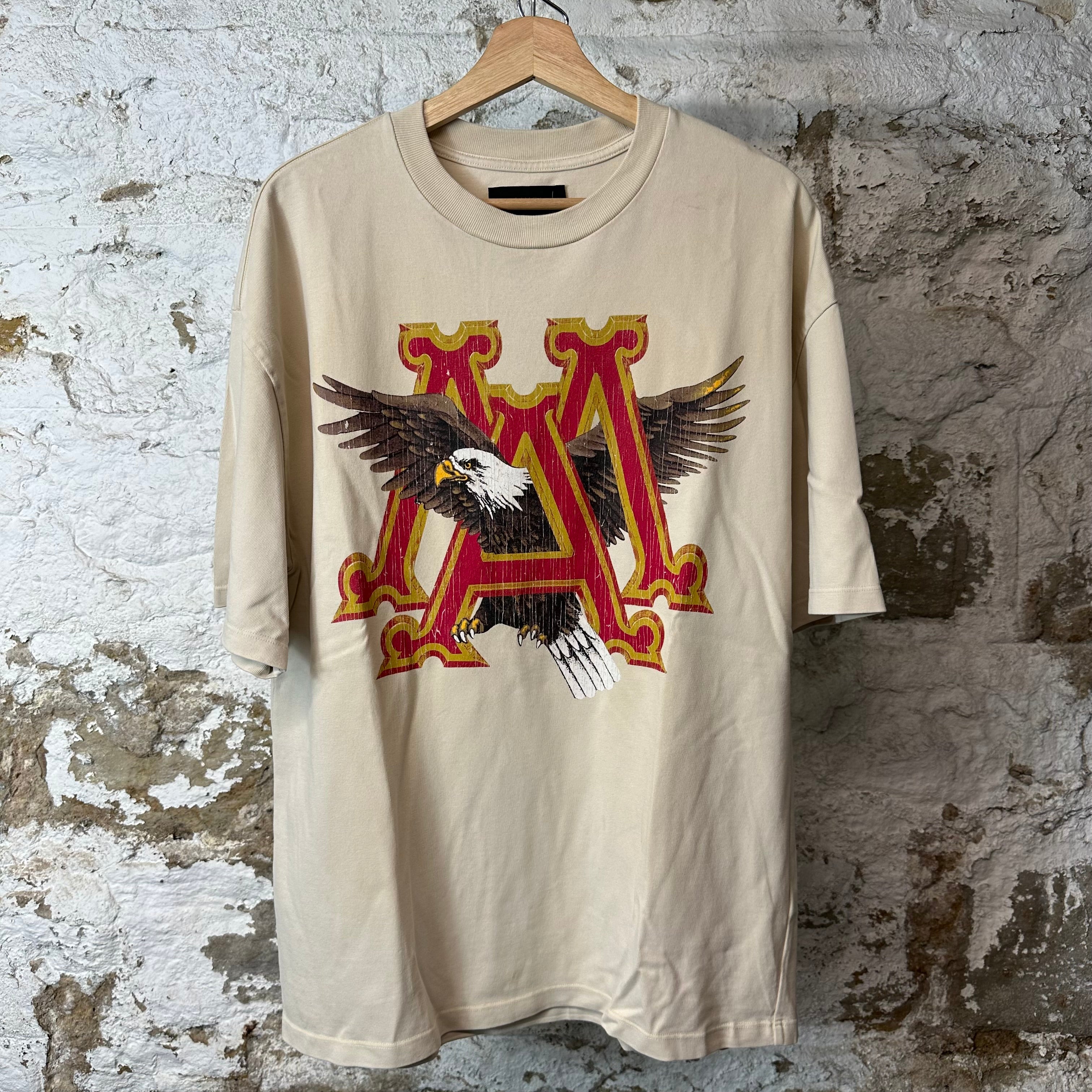Amiri Vintage MA Eagle Cream T-Shirt Sz M