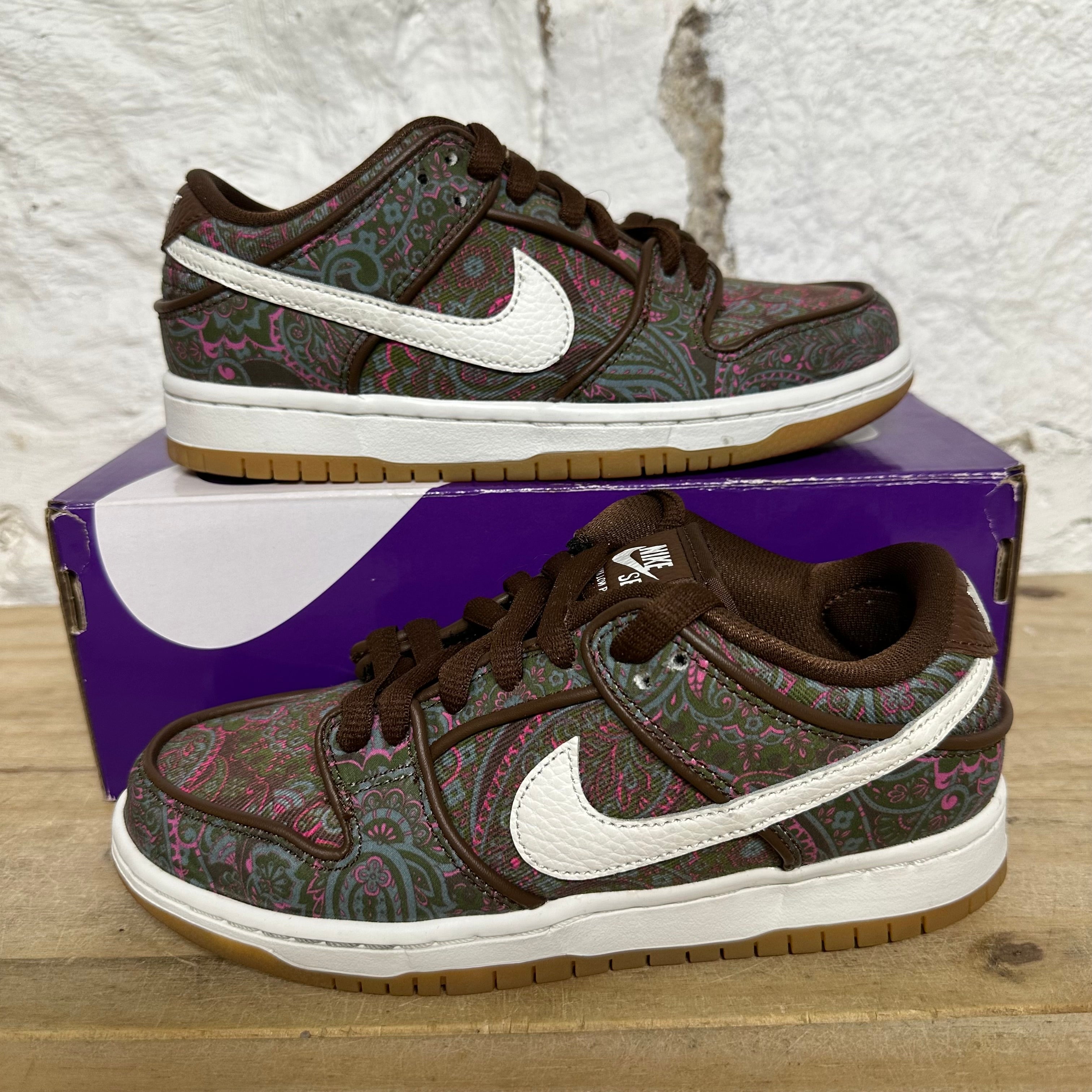Nike SB Dunk Low Paisley Brown Sz 4
