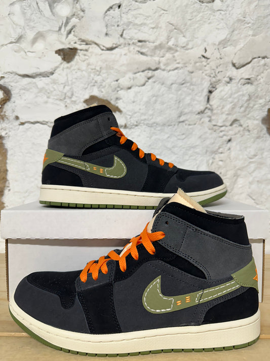 Air Jordan 1 Mid Craft Light Olive Sz 8.5