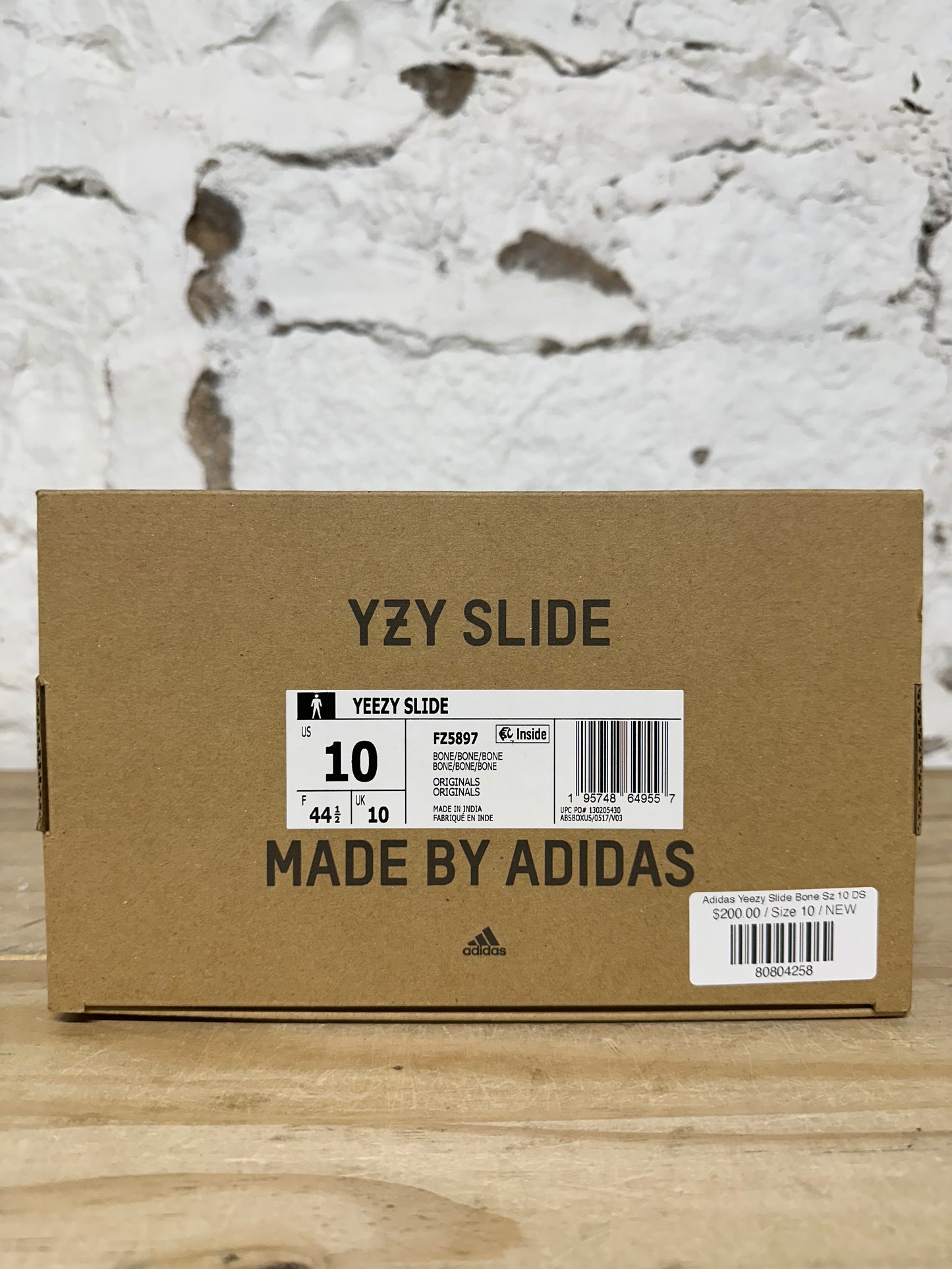 Yeezy Slide Bone Sz 10 DS