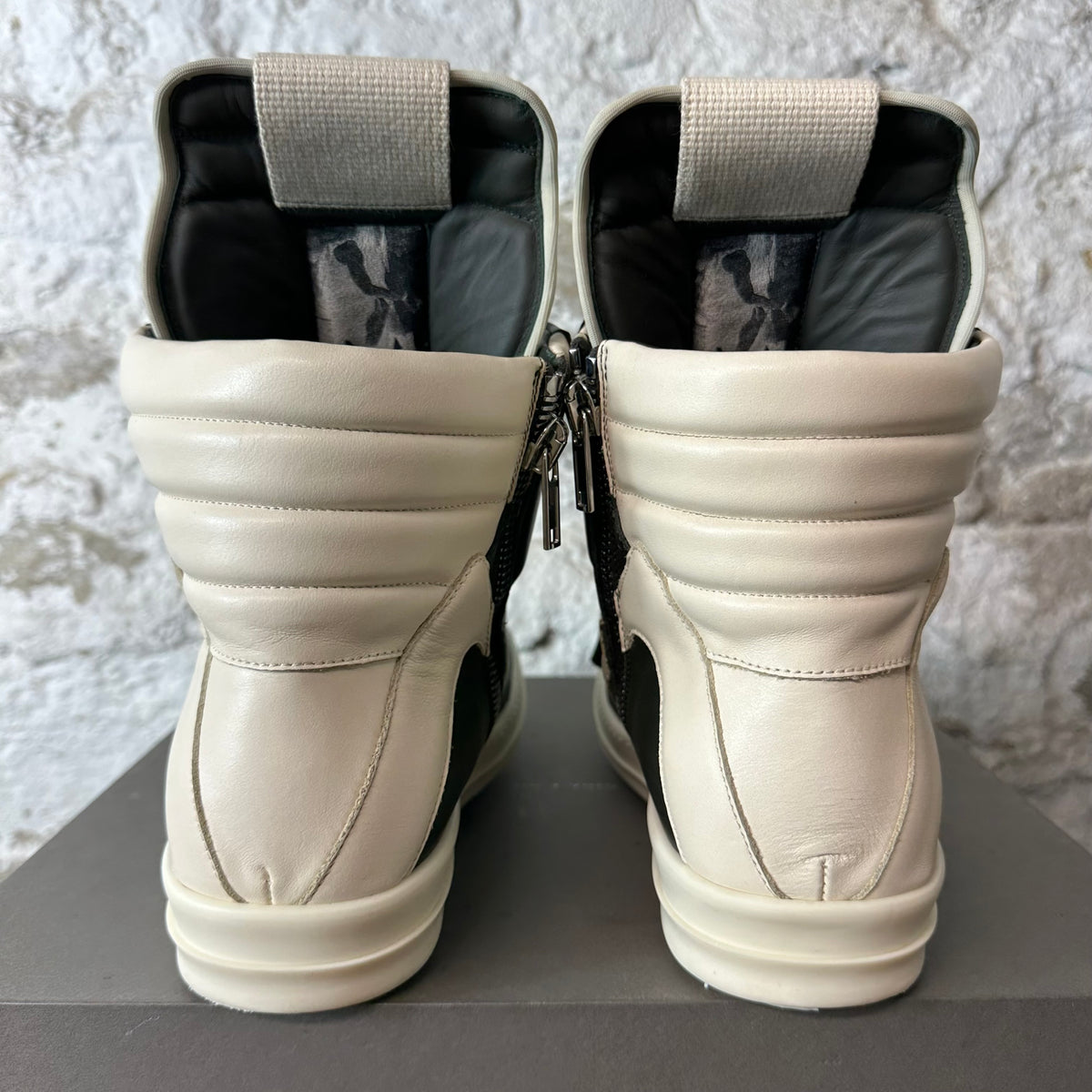 Rick Owens Geobasket Forest Milk Sneaker Sz 10 (43)