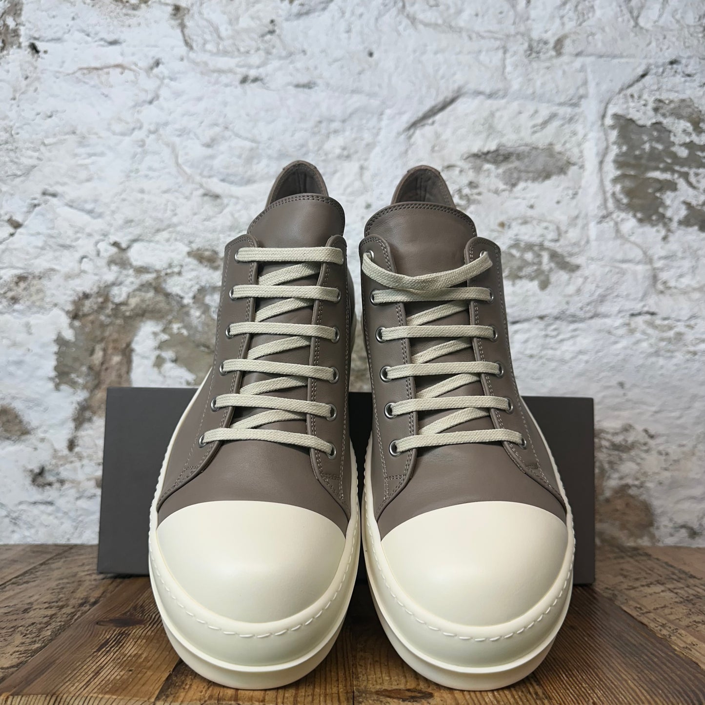 Rick Owens Hollywood Flesh Milk Sneaker Sz 13 (46) DS