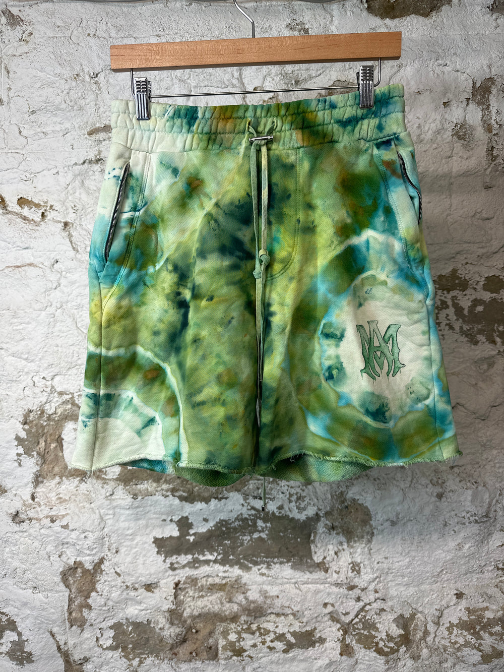 Amiri Green AM Tie Tye Shorts Sz M