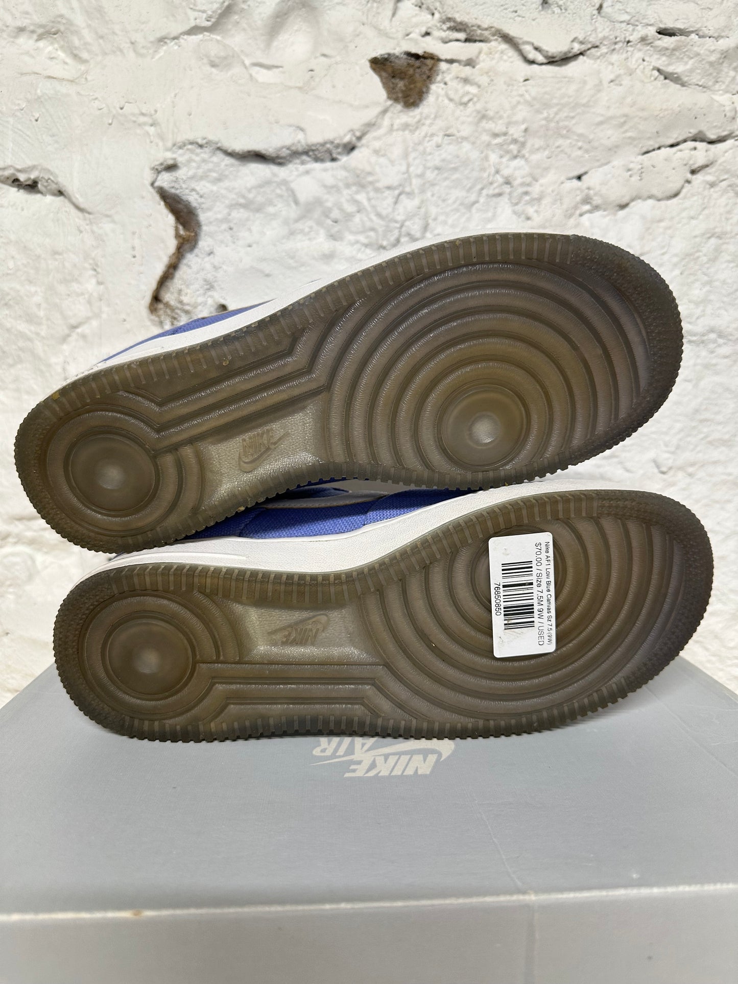 Nike Air Force 1 Low Blue Canvas Sz 7.5 (9W)