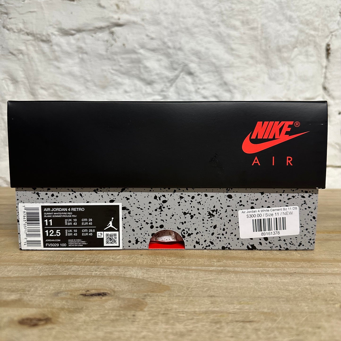 Air Jordan 4 White Cement Sz 11 DS
